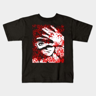 Punk Fashion Style Red Glowing Girl Kids T-Shirt